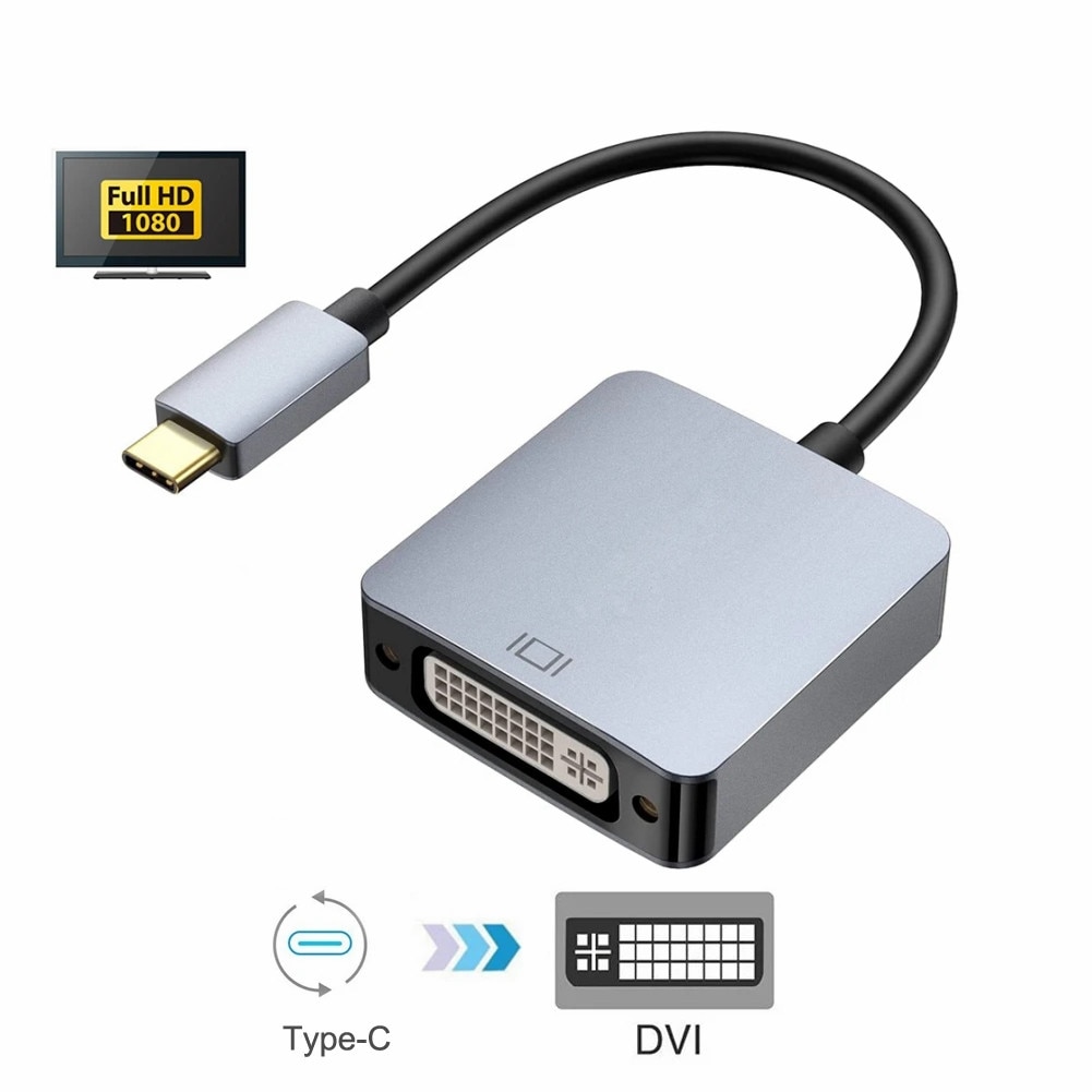 USB C Ÿ -DVI   , 1080P  ̺, ƺ   XPS 15/13 ũҺϿ, 3